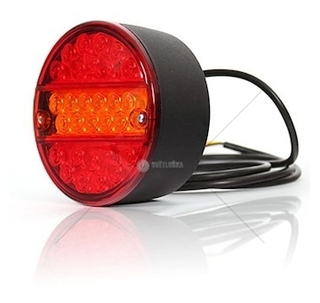 Zadní skupinová svítilna diodová kulatá 24V WAS W19D/234O