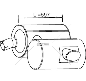 Zadní tlumič výfuku DINEX DIN28462