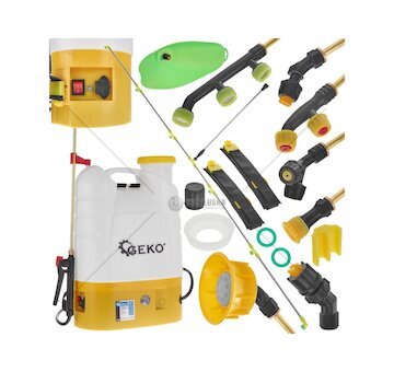 Zádový postřikovač 16 l, aku 12 V, 8 Ah, s příslušenstvím - GEKO