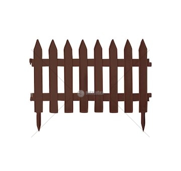 Zahradní plastový plot 3,2 m, výška 35 cm - GARDEN CLASSIC (Barva: Hnědá)