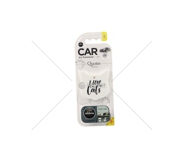 ZAPACH SAMOCHODOWY AROMA CAR QUOTES CAT FRESH LINEN  MTMP025669