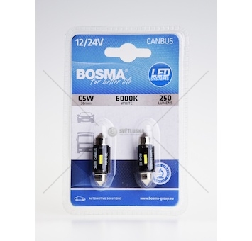 ŻARÓWKA 12/24V 1xLED SMD1860 SV8,5 13x36mm WHITE 6000K CANBUS (blister 2 pcs)