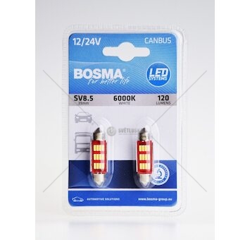 ZAROWKA 12/24V LED T10 15XSMD 6000K BIALA BOSMA 7343