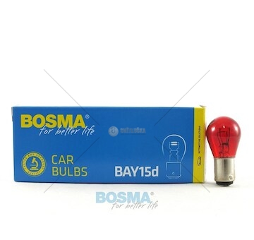 Žárovka 12[V] 21/5[W] BAY15d červená BOSMA 4148