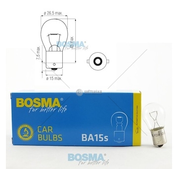 Žárovka 12v 21w ba15s p21w tungsram 0000386_A