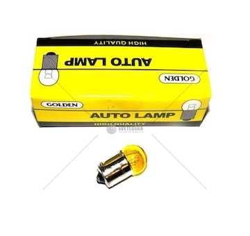 Žárovka 12V 5W žlutá GOLDEN  BA15S-12-2A