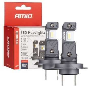 Žárovka 12V H7 LED sada 2ks 6000K 60W AM04115