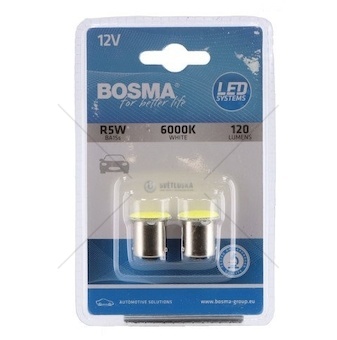 Žárovka 12V LED BA15S 1xLED bílá 6000K Bosma 6 7510