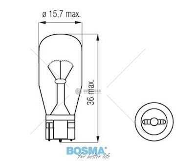 Žárovka 24V 10W T15 BOSMA 5312