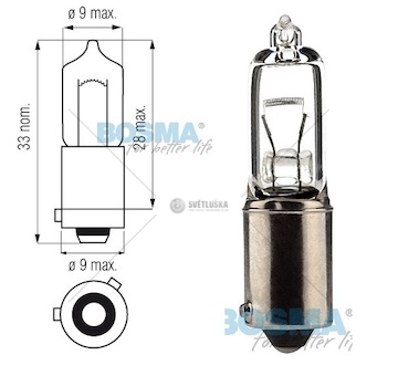 Žárovka h21 24v/21w bay9s bosma volvo 0042600_A
