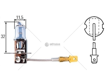 Žárovka h3 12v 55w pk22s hella 0381322_A