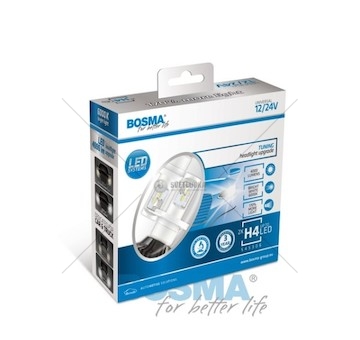 Žárovka H4 12/24V LED 4000LM sada 2 kusů BOSMA 6070