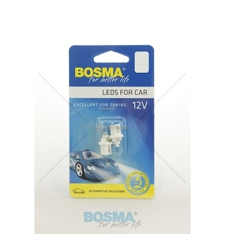 Žárovka LED 12V B8,5D 1XLED bílé kompletní 2ks v balení BOSMA 6906
