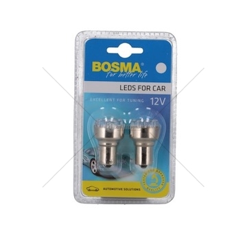 Žárovka LED 12V BA15S 12XLED bílá sada 2 kusů BOSMA 2328