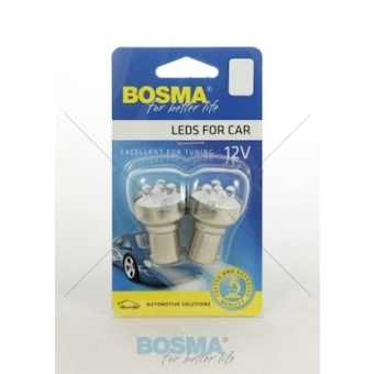 Žárovka LED 12V BA15S 5XLED bílá sada 2 kusů BOSMA 2076