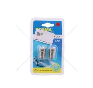 Žárovka LED 12V BA15S 5XLED červená sada 2 kusů BOSMA 4513