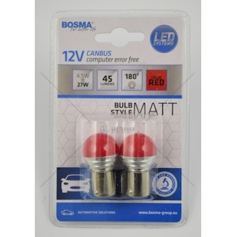 Žárovka LED 12V BA15S červená 5332