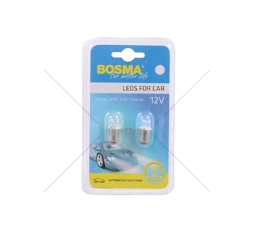 Žárovka LED 12V BA9S 1XLED bílá sada 2 kusů BOSMA 3769