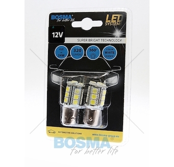 Žárovka LED 12V BAY15D 18XSMD 5050 bílá BOSMA 3239/B
