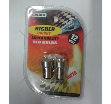 Žárovka LED 12V BAY15D 5XLED bílá sada 2 kusů GLODEN LBAY15D-1-12