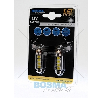 Žárovka LED 12V SV8,5W 4XSMD 5050 bílá BOSMA 3789