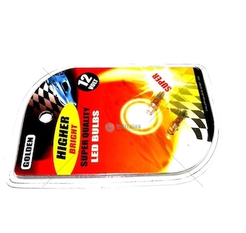 Žárovka LED 12V T05 1XLED bílá sada 2 kusů GLODEN LT05-1-12