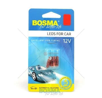 Žárovka LED 12V T05 1XLED červená sada 4 kusů BOSMA 3943