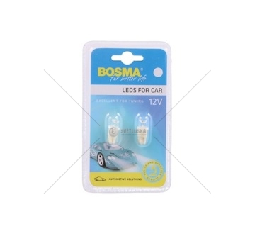 Žárovka LED 12V T10 1XLED bílá sada 2 kusů BOSMA 3608