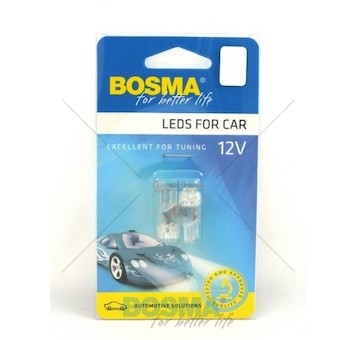 Žárovka LED 12V T10 4XLED bílá sada 2 kusů BOSMA 2694