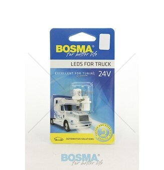 Žárovka LED 24V B8,5D 1XLED bílá sada 2 kusů BOSMA 7705