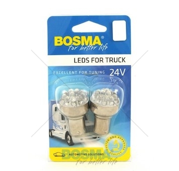 Žárovka LED 24V BA15S 12XLED (10W) sada 2 kusů BOSMA 7057