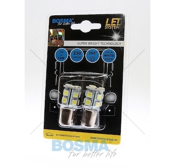 Žárovka LED 24V BA15S 13XSMD 5050 bílá BOSMA 3062/B