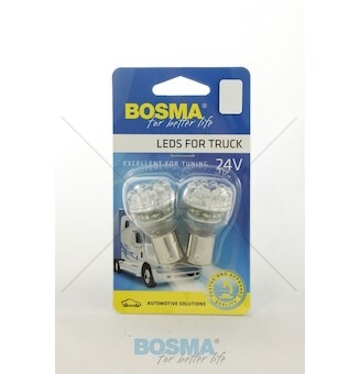 Žárovka LED 24V BA15S 24XLED bílá sada 2 kusů BOSMA 7101