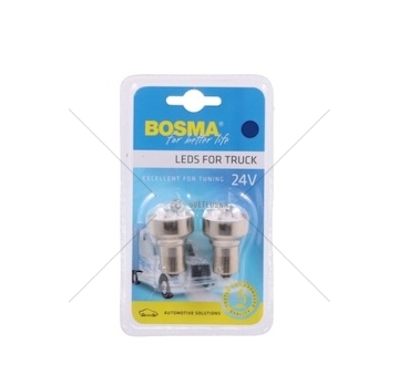 Žárovka LED 24V BA15S 5XLED modrý KP BOSMA 7231