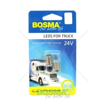 Žárovka LED 24V BA9S 1XLED bílá sada 2 kusů BOSMA 7606