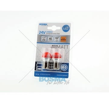 ZAROWKA LED 24V BAU15S 9XLED POMARANCZOW BOSMA 5387