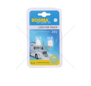 Žárovka LED 24V BAX 1XLED bílá sada 2 kusů BOSMA 7804