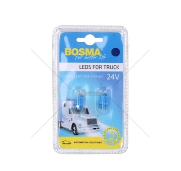 Žárovka LED 24V BAX 1XLED modrá sada BOSMA 7781