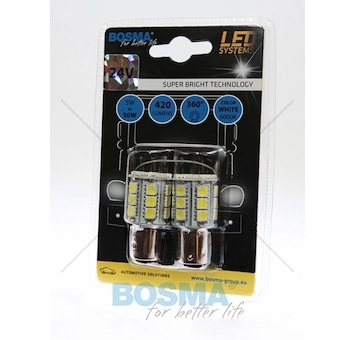 Žárovka LED 24V BAY15D 24XSMD 5050 bílá BOSMA 3253