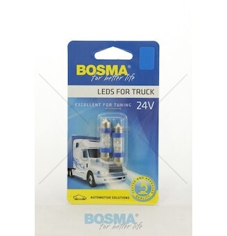 Žárovka LED 24V SV8,5 4XLED modrá BOSMA 7835