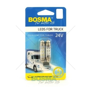 Žárovka LED 24V SV8,5 6XLED bílá BOSMA 7903