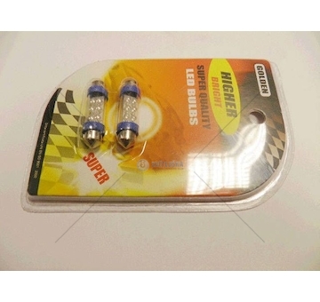 Žárovka LED 24V SV8,5 6XLED modrá GLODEN LSV-2-24BL