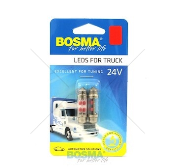 Žárovka LED 24V SV8,5 CZER.4XLED BOSMA 7811