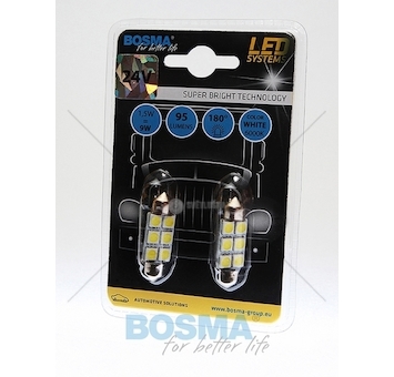 Žárovka LED 24V SV8,5W 6XSMD 5050 bílá BOSMA 3826