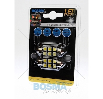 Žárovka LED 24V SV8,5W 6XSMD 5050 bílá BOSMA 3871