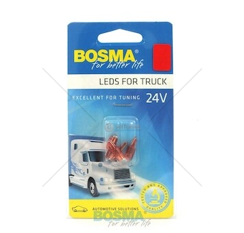 žárovka LED 24V T05 1XLED CZERW.KPL.4SZT BOSMA 7613/LED