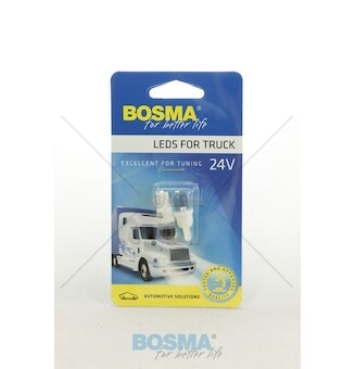 Žárovka LED 24V T10 1XLED bílá sada 2 kusů BOSMA 7408