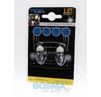 Žárovka LED 24V T10 2XSMD 5630 bílá BOSMA 4076
