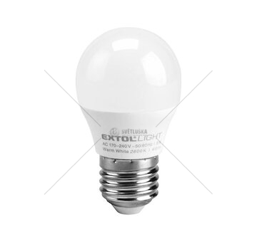 Žárovka LED mini, 5W, 410lm, E27, teplá bílá EXTOL LIGHT