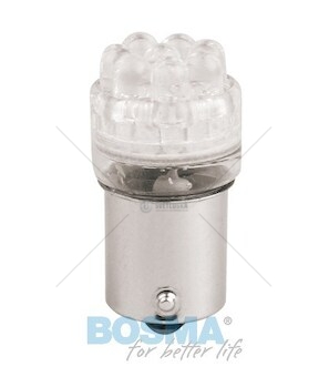 ZAROWKA LED 24V BA15S 9XLED BIALA 2SZT BOSMA 8948